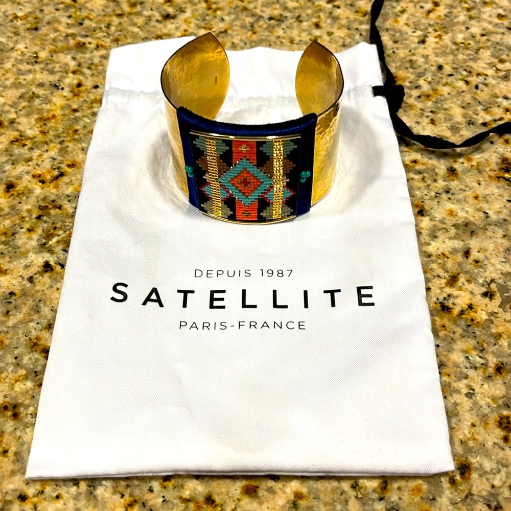 Gorgeous Beaded Gold Bracelet Cuff